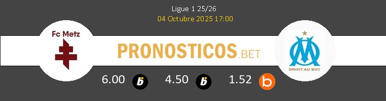 Metz vs Olympique Marseille Pronostico (4 Oct 2025) 1 Metz vs Olympique Marseille Pronostico (4 Oct 2025) 1
