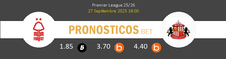 Nottingham Forest vs Sunderland Pronostico (27 Sep 2025) 1 Nottingham Forest vs Sunderland Pronostico (27 Sep 2025) 1