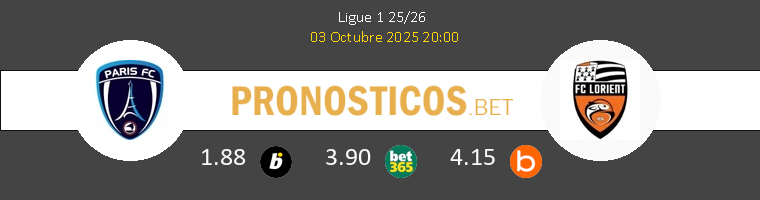 Paris FC vs Lorient Pronostico (3 Oct 2025) 1 Paris FC vs Lorient Pronostico (3 Oct 2025) 1