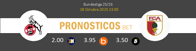 Colonia vs FC Augsburgo Pronostico (18 Oct 2025) 1 Colonia vs FC Augsburgo Pronostico (18 Oct 2025) 1