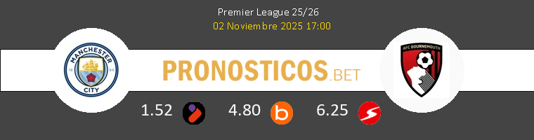 Manchester City vs Bournemouth Pronostico (2 Nov 2025) 1 Manchester City vs Bournemouth Pronostico (2 Nov 2025) 1
