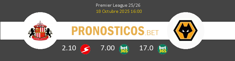 Sunderland vs Wolves Pronostico (18 Oct 2025) 1 Sunderland vs Wolves Pronostico (18 Oct 2025) 1