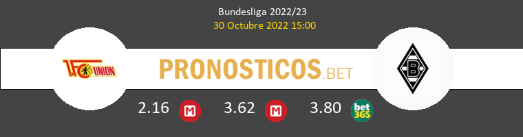 Union Berlin vs B. Mönchengladbach Pronostico (17 Oct 2025) 1 Union Berlin vs B. Mönchengladbach Pronostico (17 Oct 2025) 1