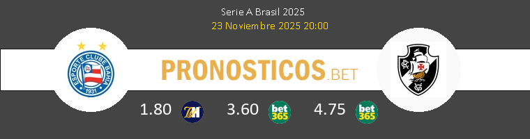 Bahía vs Vasco da Gama Pronostico (23 Nov 2025) 1