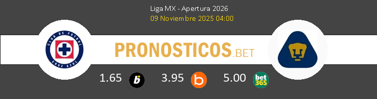 Cruz Azul vs Pumas UNAM Pronostico (9 Nov 2025) 1