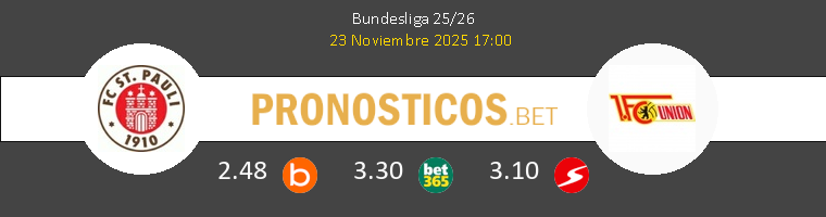 FC St Pauli vs Union Berlin Pronostico (23 Nov 2025) 1