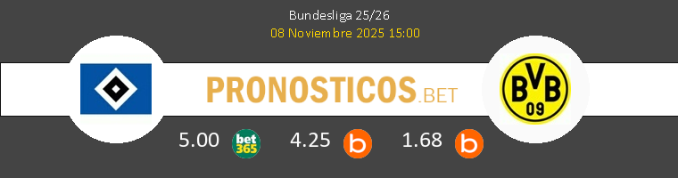 Hamburger SV vs Borussia Dortmund Pronostico (8 Nov 2025) 1