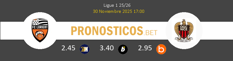 Lorient vs Niza Pronostico (30 Nov 2025) 1