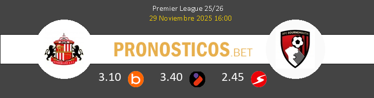Sunderland vs AFC Bournemouth Pronostico (29 Nov 2025) 1
