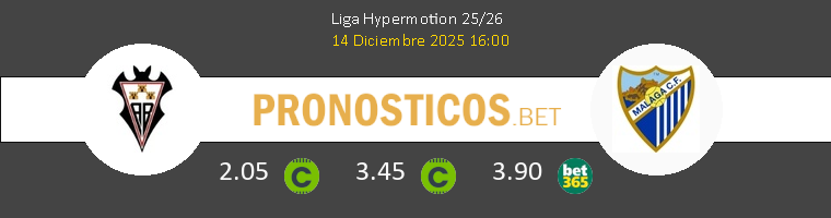 Albacete vs Málaga Pronostico (14 Dic 2025) 1