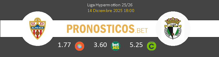 Almería vs Burgos Pronostico (14 Dic 2025) 1