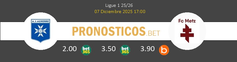 Auxerre vs Metz Pronostico (7 Dic 2025) 1