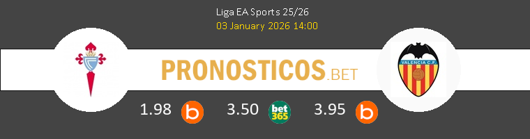 Celta vs Valencia Pronostico (3 Ene 2026) 1