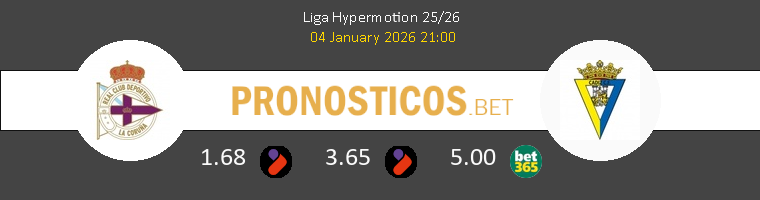Deportivo vs Cádiz Pronostico (4 Ene 2026) 1