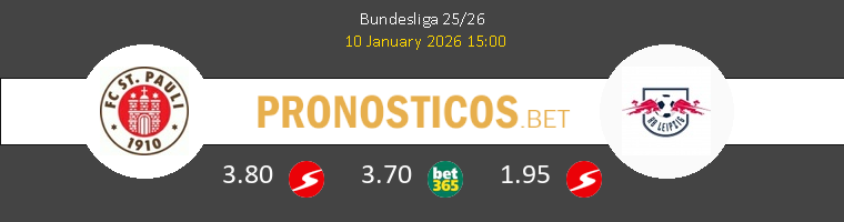 FC St Pauli vs Red Bull Leipzig Pronostico (10 Ene 2026) 1
