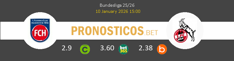 Heidenheim vs Colonia Pronostico (10 Ene 2026) 1 Heidenheim vs Colonia Pronostico (10 Ene 2026) 1
