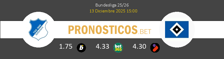 Hoffenheim vs Hamburger SV Pronostico (13 Dic 2025) 1 Hoffenheim vs Hamburger SV Pronostico (13 Dic 2025) 1