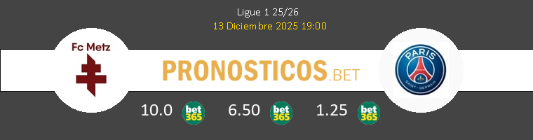 Metz vs Paris Saint Germain Pronostico (13 Dic 2025) 1 Metz vs Paris Saint Germain Pronostico (13 Dic 2025) 1