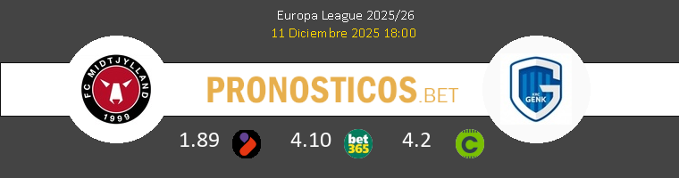 Midtjylland vs Genk Pronostico (11 Dic 2025) 1