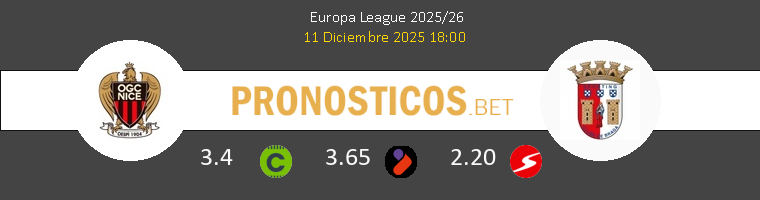 Nice vs Sporting Braga Pronostico (11 Dic 2025) 1