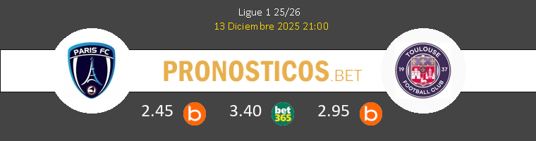 Paris FC vs Toulouse Pronostico (13 Dic 2025) 1 Paris FC vs Toulouse Pronostico (13 Dic 2025) 1