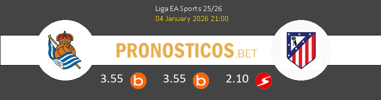 Real Sociedad vs Atlético de Madrid Pronostico (4 Ene 2026) 1