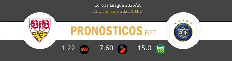 Stuttgart vs Maccabi Tel Aviv Pronostico (11 Dic 2025) 1