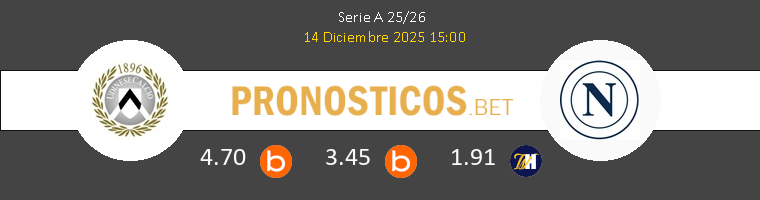 Udinese vs Napoli Pronostico (14 Dic 2025) 1