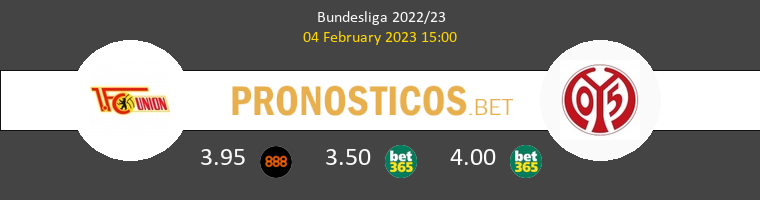 Union Berlin vs Mainz 05 Pronostico (10 Ene 2026) 1