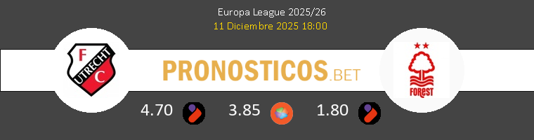 Utrecht vs Nottingham Forest Pronostico (11 Dic 2025) 1