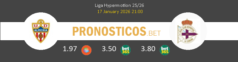 Almería vs Deportivo Pronostico (17 Ene 2026) 1