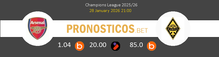 Arsenal vs Kairat Almaty Pronostico (28 Ene 2026) 1