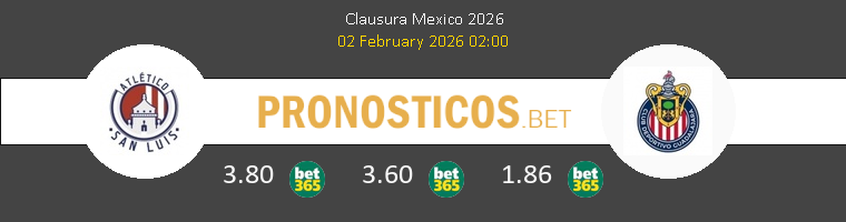 Atl. San Luis vs Chivas Guadalajara Pronostico (2 Feb 2026) 1