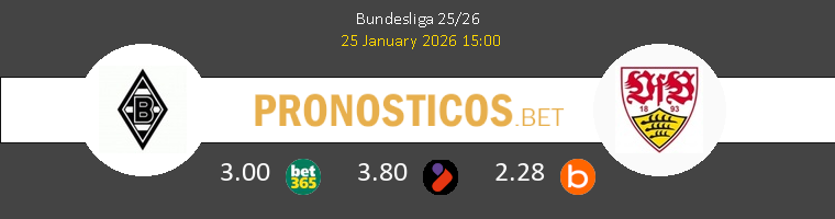 B. Mönchengladbach vs Stuttgart Pronostico (25 Ene 2026) 1