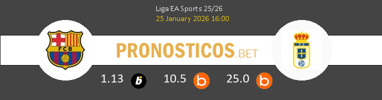Barcelona vs Real Oviedo Pronostico (25 Ene 2026) 1