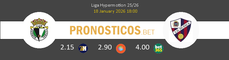 Burgos vs Huesca Pronostico (18 Ene 2026) 1