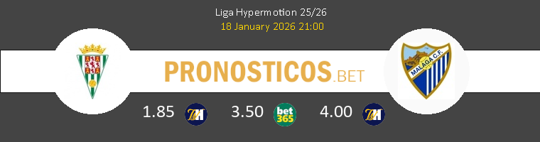 Córdoba vs Málaga Pronostico (18 Ene 2026) 1