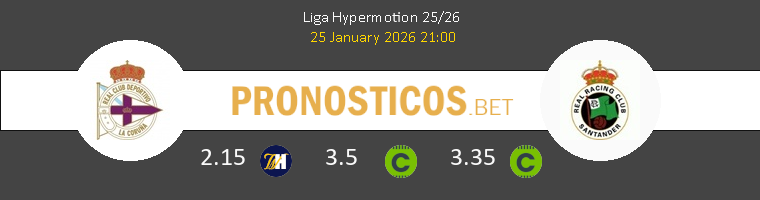 Deportivo vs Racing de Santander Pronostico (25 Ene 2026) 1 Deportivo vs Racing de Santander Pronostico (25 Ene 2026) 1