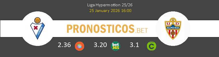 Eibar vs Almería Pronostico (25 Ene 2026) 1 Eibar vs Almería Pronostico (25 Ene 2026) 1