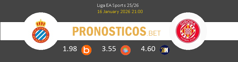 Espanyol vs Girona Pronostico (16 Ene 2026) 1