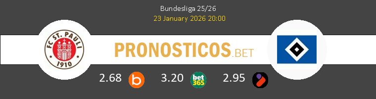 FC St Pauli vs Hamburger SV Pronostico (23 Ene 2026) 1 FC St Pauli vs Hamburger SV Pronostico (23 Ene 2026) 1