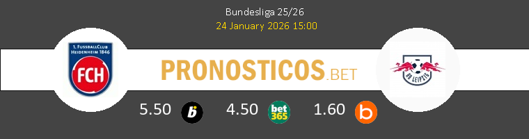 Heidenheim vs RB Leipzig Pronostico (24 Ene 2026) 1 Heidenheim vs RB Leipzig Pronostico (24 Ene 2026) 1