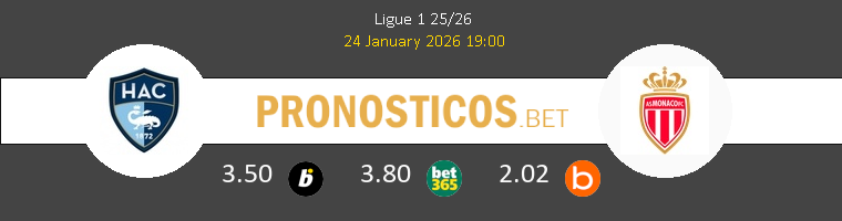 Le Havre vs Monaco Pronostico (24 Ene 2026) 1
