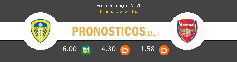 Leeds United vs Arsenal Pronostico (31 Ene 2026) 1 Leeds United vs Arsenal Pronostico (31 Ene 2026) 1