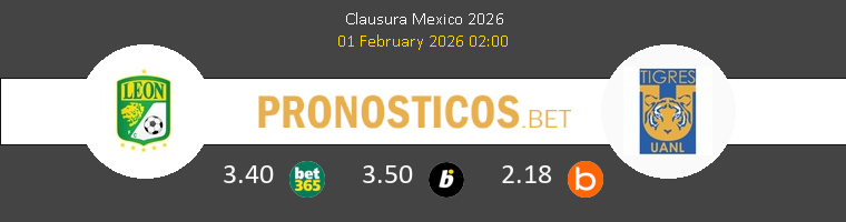 León vs Tigres UANL Pronostico (1 Feb 2026) 1 León vs Tigres UANL Pronostico (1 Feb 2026) 1
