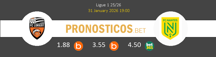 Lorient vs Nantes Pronostico (31 Ene 2026) 1 Lorient vs Nantes Pronostico (31 Ene 2026) 1