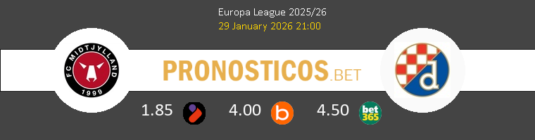 Midtjylland vs Dinamo Zagreb Pronostico (29 Ene 2026) 1