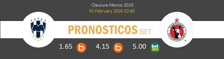 Monterrey vs Tijuana Pronostico (1 Feb 2026) 1 Monterrey vs Tijuana Pronostico (1 Feb 2026) 1