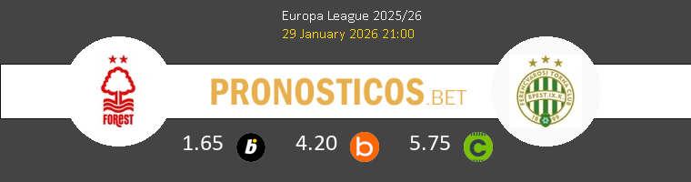 Nottingham Forest vs Ferencvárosi Pronostico (29 Ene 2026) 1