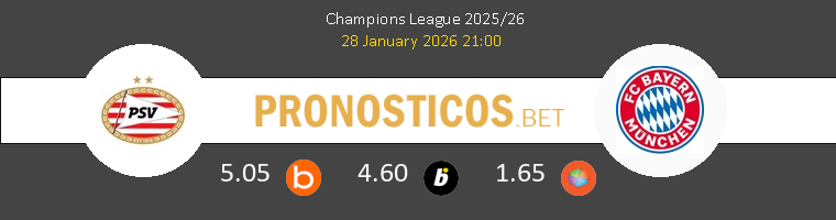PSV vs Bayern Munich Pronostico (28 Ene 2026) 1 PSV vs Bayern Munich Pronostico (28 Ene 2026) 1